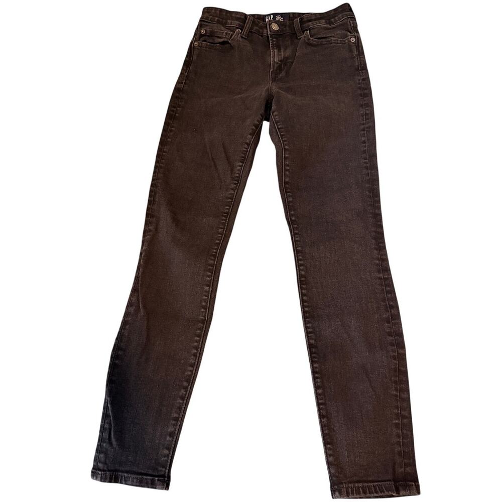 GAP Universal Legging Jeans Women 4/27 Long Black High Rise Stretch Skinny
